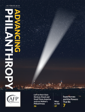 Advancing Philanthropy October 2018 cover