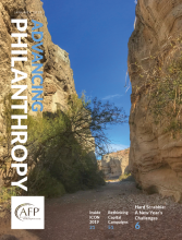 Advancing Philanthropy January 2019 magazine cover
