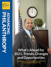 Advancing Philanthropy January 2021 cover image