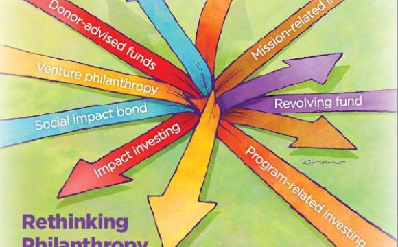 Cover image for the Summer 2015 issue of Advancing Philanthropy magazine